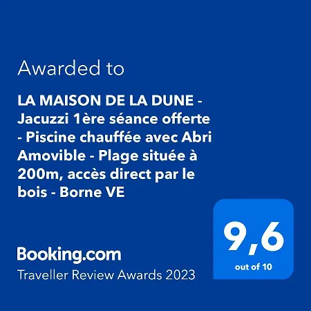 Pensión La Maison De La Dune - Jacuzzi 1ère Séance Offerte - Piscine Chauffée Avec Abri Amovible - Située à 200m, Accès Direct Par Le Bois - Borne Ve 5*